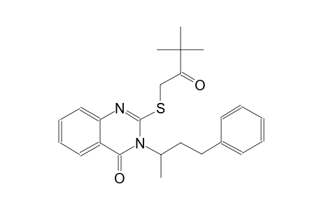 4(3H)-quinazolinone, 2-[(3,3-dimethyl-2-oxobutyl)thio]-3-(1-methyl-3-phenylpropyl)-