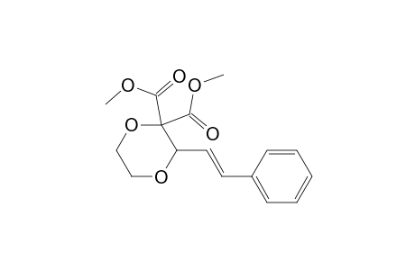 3-[(E)-2-phenylethenyl]-1,4-dioxane-2,2-dicarboxylic acid dimethyl ester