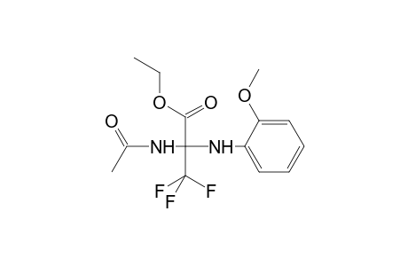 Propanoic acid, 2-(acetylamino)-3,3,3-trifluoro-2-[(2-methoxyphenyl)amino]-, ethyl ester