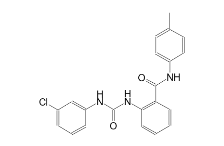 2-{[(3-chloroanilino)carbonyl]amino}-N-(4-methylphenyl)benzamide