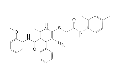 5-cyano-6-{[2-(2,4-dimethylanilino)-2-oxoethyl]sulfanyl}-N-(2-methoxyphenyl)-2-methyl-4-phenyl-1,4-dihydro-3-pyridinecarboxamide