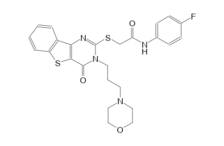 N-(4-fluorophenyl)-2-({3-[3-(4-morpholinyl)propyl]-4-oxo-3,4-dihydro[1]benzothieno[3,2-d]pyrimidin-2-yl}sulfanyl)acetamide