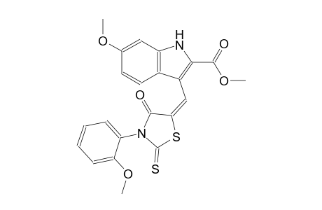 1H-indole-2-carboxylic acid, 6-methoxy-3-[(E)-[3-(2-methoxyphenyl)-4-oxo-2-thioxo-5-thiazolidinylidene]methyl]-, methyl ester