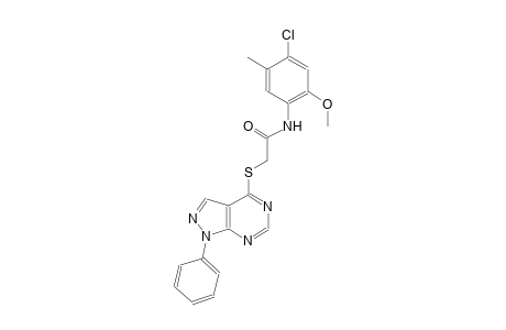 N-(4-chloro-2-methoxy-5-methylphenyl)-2-[(1-phenyl-1H-pyrazolo[3,4-d]pyrimidin-4-yl)sulfanyl]acetamide
