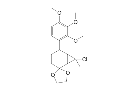 7-Chloro-4-(ethylenedioxy)-1-(2',3',4'-trimethoxyphenyl)-7-methylbicyclo[4.1.0]heptane