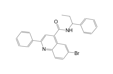 6-bromo-2-phenyl-N-(1-phenylpropyl)-4-quinolinecarboxamide