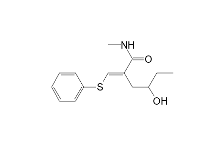 Hexanamide, 4-hydroxy-N-methyl-2-[(phenylthio)methylene]-, (E)-