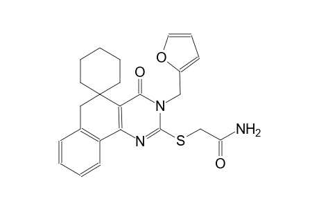 2-((3-(furan-2-ylmethyl)-4-oxo-4,6-dihydro-3H-spiro[benzo[h]quinazoline-5,1'-cyclohexan]-2-yl)thio)acetamide