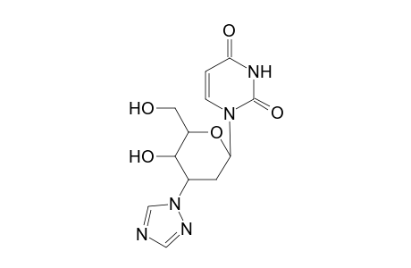 1-[2,3-Dideoxy-3-(1,2,4-triazol-1-yl).beta.,D-arabinohexopyranosyl]uracil