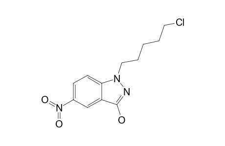 1-(5'-CHLOROPENTYL)-3-HYDROXY-5-NITROINDAZOLE