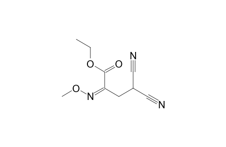 Butanoic acid, 4,4-dicyano-2-(methoxyimino)-, ethyl ester