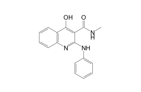 2-anilino-4-hydroxy-N-methyl-3-quinolinecarboxamide