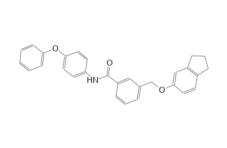 3-[(2,3-dihydro-1H-inden-5-yloxy)methyl]-N-(4-phenoxyphenyl)benzamide