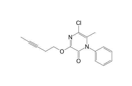 5-Chloro-6-methyl-3-(3-pentynyloxy)-1-phenyl-2(1H)-pyrazinone