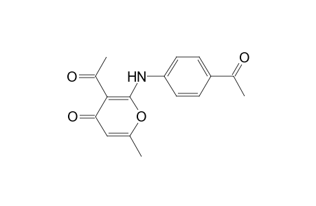 3-Acetyl-2-[(4-acetylphenyl)amino]-6-methyl-4H-pyran-4-one