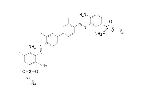 Benzenesulfonic acid, 3,3'-[(3,3'-dimethyl[1,1'-biphenyl]-4,4'-diyl)bis(azo)]bis[2,4-diamino-5-methyl-, disodium salt