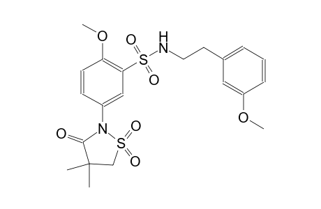 benzenesulfonamide, 5-(4,4-dimethyl-1,1-dioxido-3-oxo-2-isothiazolidinyl)-2-methoxy-N-[2-(3-methoxyphenyl)ethyl]-