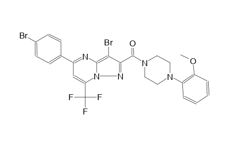 2-(4-{[3-bromo-5-(4-bromophenyl)-7-(trifluoromethyl)pyrazolo[1,5-a]pyrimidin-2-yl]carbonyl}-1-piperazinyl)phenyl methyl ether