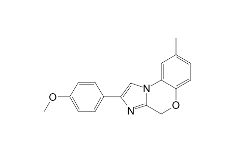 2-(PARA-METHOXYPHENYL)-8-METHYL-4H-IMIDAZO-[2,1-C]-BENZOXAZINE
