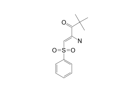 (Z)-2-AMINO-4,4-DIMETHYL-1-(PHENYLSULFONYL)-PENT-1-EN-3-ONE