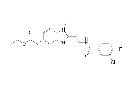 carbamic acid, [2-[2-[(3-chloro-4-fluorobenzoyl)amino]ethyl]-1-methyl-1H-benzimidazol-5-yl]-, ethyl ester