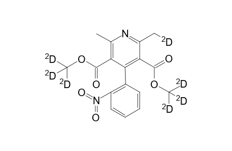 Mixture of bis(Trideuteromethyl) 2-deuteromethyl-6-methyl-4-(2-nitrophenyl)-3,5-pyridinedicarboxylate with hexa- and octa-deuterated compounds