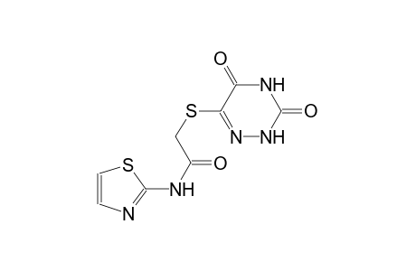 acetamide, 2-[(2,3,4,5-tetrahydro-3,5-dioxo-1,2,4-triazin-6-yl)thio]-N-(2-thiazolyl)-