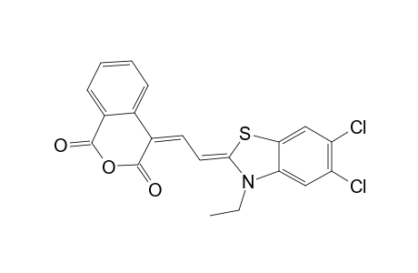 1H-2-benzopyran-1,3(4H)-dione, 4-[2-(5,6-dichloro-3-ethyl-2(3H)-benzothiazolylidene)ethylidene]-
