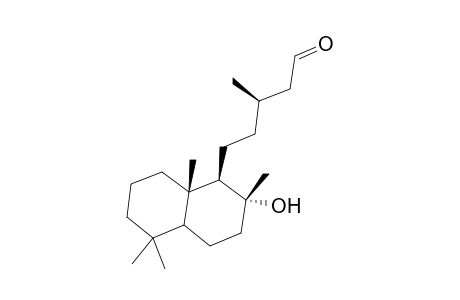 (R)-5-((1R,2R,8aS)-2-Hydroxy-2,5,5,8a-tetramethyl-decahydro-naphthalen-1-yl)-3-methyl-pentanal