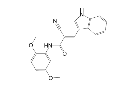 (2E)-2-cyano-N-(2,5-dimethoxyphenyl)-3-(1H-indol-3-yl)-2-propenamide
