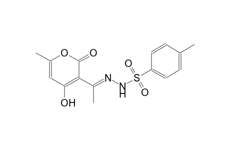 N'-[(E)-1-(4-hydroxy-6-methyl-2-oxo-2H-pyran-3-yl)ethylidene]-4-methylbenzenesulfonohydrazide