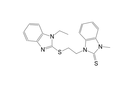 2H-benzimidazole-2-thione, 1-[2-[(1-ethyl-1H-benzimidazol-2-yl)thio]ethyl]-1,3-dihydro-3-methyl-