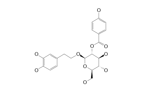 MONNIERASIDE-III;ALPHA-O-[2-O-(4-HYDROXYBENZOYL)-BETA-D-GLUCOPYRANOSYL]-3,4-DIHYDROXYPHENYLETHANOL