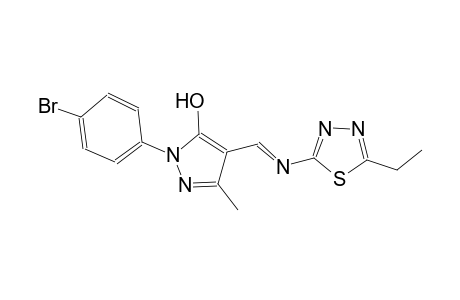 1H-pyrazol-5-ol, 1-(4-bromophenyl)-4-[(E)-[(5-ethyl-1,3,4-thiadiazol-2-yl)imino]methyl]-3-methyl-
