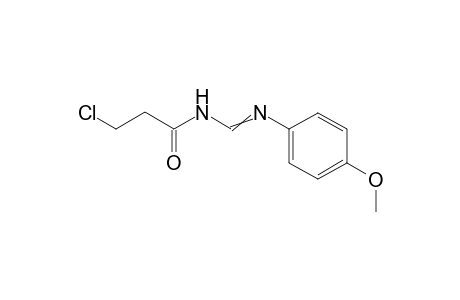 3-Chloro-N-((4-methoxyphenylimino)methyl)propanamide