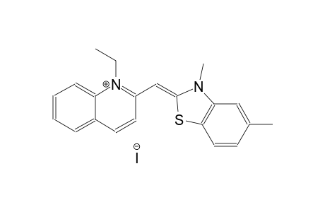 quinolinium, 2-[(Z)-(3,5-dimethyl-2(3H)-benzothiazolylidene)methyl]-1-ethyl-, iodide