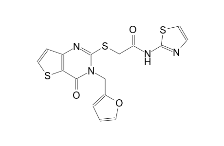 acetamide, 2-[[3-(2-furanylmethyl)-3,4-dihydro-4-oxothieno[3,2-d]pyrimidin-2-yl]thio]-N-(2-thiazolyl)-