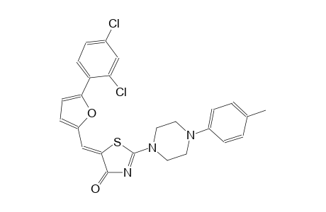 (5Z)-5-{[5-(2,4-dichlorophenyl)-2-furyl]methylene}-2-[4-(4-methylphenyl)-1-piperazinyl]-1,3-thiazol-4(5H)-one