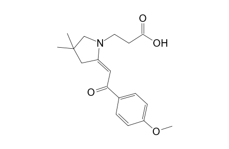 3-[(2E)-2-[2-(4-methoxyphenyl)-2-oxidanylidene-ethylidene]-4,4-dimethyl-pyrrolidin-1-yl]propanoic acid