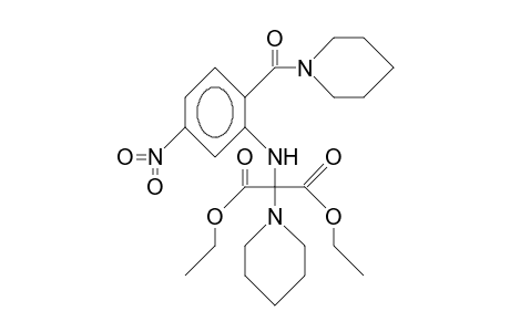 3-([Diethoxycarbonyl][piperidino]-methylamino)-4 -piperidinocarbonyl-nitrobenzene