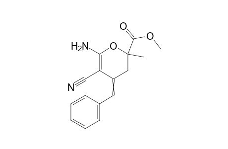 Methyl 6-amino-4-benzylidene-5-cyano-2-methyl-3,4-dihydro-2H-pyran-2-carboxylate