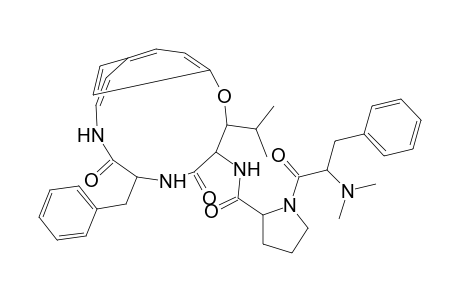 L-Prolinamide, N,N-dimethyl-L-phenylalanyl-N-[3-(1-methylethyl)-5,8-dioxo-7-(phenylmethyl)-2-oxa-6,9-diazabicyclo[10.2.2]hexadeca-10,12,14,15-tetraen-4-yl]-, [3R-(3R*,4S*,7S*)]-