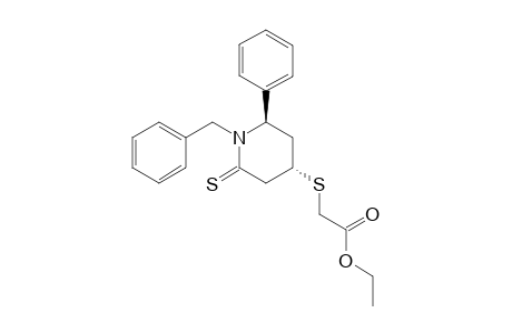 TRANS-1-BENZYL-4-(ETHOXYCARBONYLMETHYLTHIO)-6-PHENYLPIPERIDINE-2-THIONE