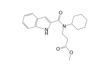 N-cyclohexyl-N-[(indol-2-yl)carbonyl]-beta-alanine, methyl ester