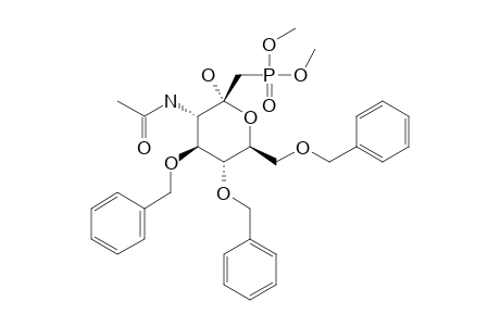 3-ACETAMIDO-4,5,7-TRI-O-BENZYL-1,3-DIDEOXY-1-DIMETHOXYPHOSPORYL-ALPHA-D-GLUCO-2-HEPTULOPYRANOSE
