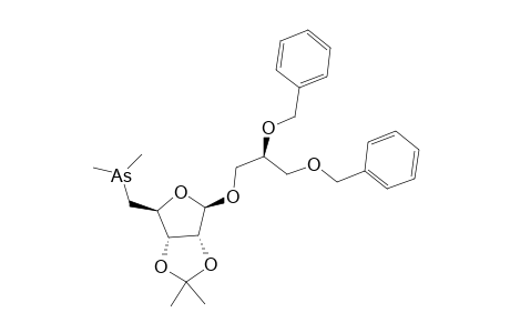 (R)-2,3-DIBENZYLOXYPROPYL-5-DEOXY-5-DIMETHYLARSINO-2,3-O-ISOPROPYLIDENE-BETA-D-RIBOSIDE