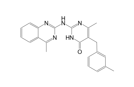 4(3H)-pyrimidinone, 6-methyl-5-[(3-methylphenyl)methyl]-2-[(4-methyl-2-quinazolinyl)amino]-