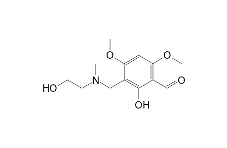 3,5-Dimethoxy-2-formyl-6-[(2-hydroxyethyl)methylaminomethyl]phenol