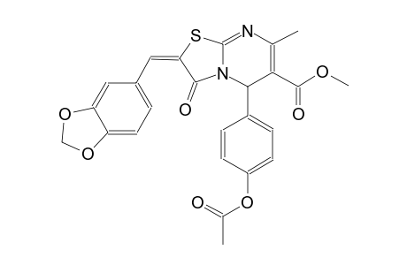 methyl (2E)-5-[4-(acetyloxy)phenyl]-2-(1,3-benzodioxol-5-ylmethylene)-7-methyl-3-oxo-2,3-dihydro-5H-[1,3]thiazolo[3,2-a]pyrimidine-6-carboxylate