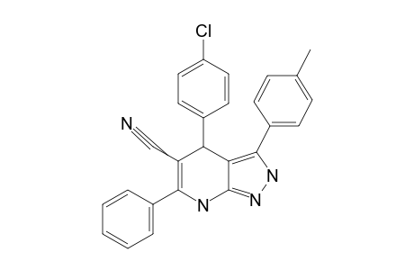 4-(4-CHLOROPHENYL)-5-CYANO-4,7-DIHYDRO-3-(4-METHYLPHENYL)-6-PHENYL-2H-PYRAZOLO-[3,4-B]-PYRIDINE
